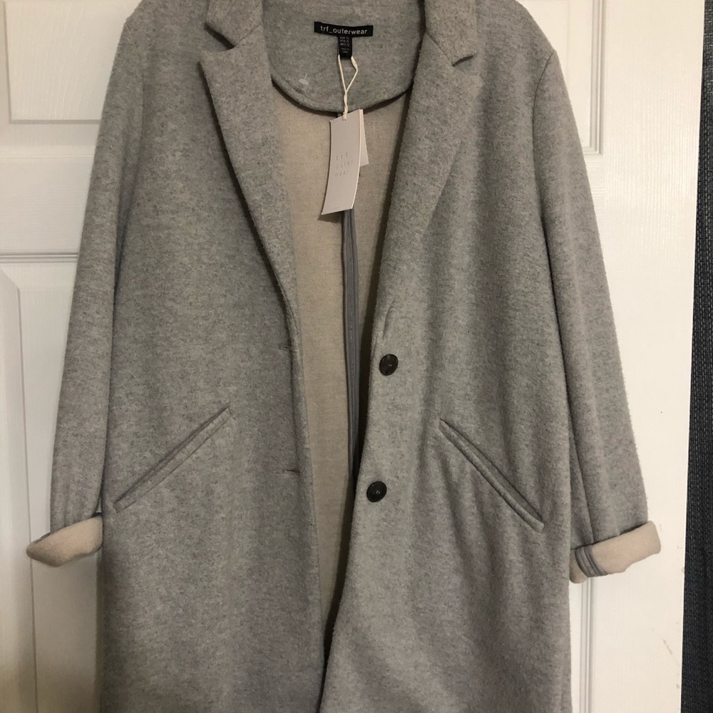 Zara TRF outerwear: Super soft coat in gray marl